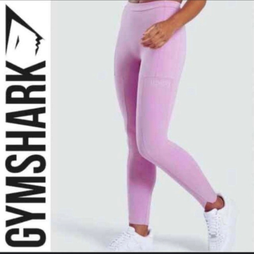 Gymshark Pastel Grape Ori Leggings with Side Pockets Size Medium